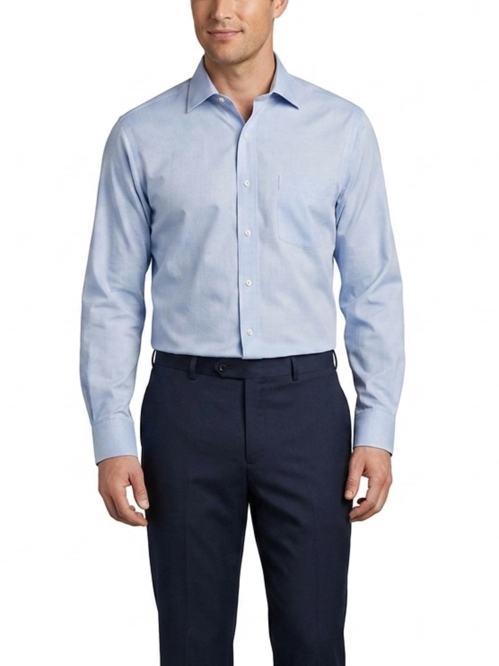 Brooks Brothers 1818 Regent Fit Non-Iron Dress Shirt Light Blue 15.5 Cotton
